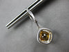 4.04CT DIAMOND & AAA CITRINE 14KT WHITE GOLD 3D GEOMETRICAL LEVERBACK EARRINGS