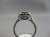 LARGE 4.39CT DIAMOND & AAA AMETHYST 14KT WHITE GOLD FILIGREE SQUARE FLORAL RING