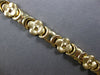 ESTATE WIDE 14KT YELLOW GOLD 3D CLASSIC MATTE & SHINY MULTI FLOWER FUN BRACELET