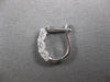 1.02CT DIAMOND 18KT WHITE GOLD 3D 3 STONE PAST PRESENT FUTURE LEVERBACK EARRINGS