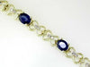 4.62CT DIAMOND & AAA SAPPHIRE 14KT YELLOW GOLD 3D OVAL & ROUND TENNIS BRACELET