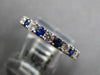 .60CT DIAMOND & AAA SAPPHIRE 18K WHITE GOLD 2.5mm SEMI ETERNITY ANNIVERSARY RING