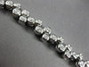 ESTATE LARGE 4.0CT DIAMOND 14KT WHITE GOLD ROUND BEZEL FUN LOVE TENNIS BRACELET