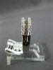 .45CT DIAMOND 14KT WHITE GOLD 3D ROUND & BAGUETTE 3 ROW WEDDING ANNIVERSARY RING