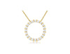 .25CT DIAMOND 14KT YELLOW GOLD 3D CLASSIC ROUND CIRCLE OF LIFE FLOATING PENDANT