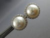 .54CT DIAMOND & AAA SOUTH SEA PEARL 14KT WHITE GOLD 3D FLOWER HALO STUD EARRINGS