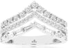.52CT DIAMOND 14KT WHITE GOLD 3D ROUND & BAGUETTE 3 ROW V SHAPE ANNIVERSARY RING