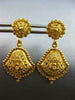 ANTIQUE LARGE 22K YELLOW GOLD HANDCRAFTED MIDDLE EASTERN HANGING EARRINGS #27494