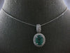 2.28CT DIAMOND & AAA EMERALD 14KT WHITE GOLD OVAL & ROUND HALO FILIGREE PENDANT