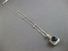 1.51CT DIAMOND & AAA SAPPHIRE 18K WHITE GOLD 3D CUSHION BY THE YARD LOVE PENDANT