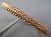 ESTATE WIDE .82CT DIAMOND 14KT ROSE GOLD 3D BEADED FLEXIBLE FUN BANGLE BRACELET
