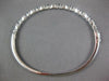 1.33CT DIAMOND & AAA SAPPHIRE 18KT WHITE GOLD 3D SEMI ETERNITY BANGLE BRACELET