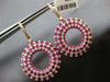 LARGE 10.29CT DIAMOND & PINK SAPPHIRE 18KT ROSE GOLD MULTI ROW CIRCULAR EARRINGS