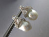 EXTRA LARGE 2.27CT DIAMOND & AAA SOUTH SEA PEARL 18K WHITE GOLD CLIP ON EARRINGS