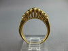 ESTATE WIDE .85CT DIAMOND 14KT YELLOW GOLD 3D MARQUISE PYRAMID ANNIVERSARY RING