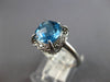 2.54CT DIAMOND & AAA BLUE TOPAZ 14KT WHITE GOLD CUSHION & ROUND FRIENDSHIP RING