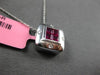 .80CT DIAMOND & AAA RUBY 18KT WHITE GOLD 3D PRINCESS & ROUND INVISIBLE PENDANT
