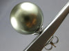 ESTATE EXTRA LARGE AAA TAHITIAN PEARL 14KT WHITE GOLD 3D CLASSIC STUD EARRINGS