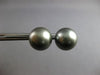 ESTATE LARGE AAA TAHITIAN PEARL 14KT WHITE GOLD 3D 13MM CLASSIC STUD EARRINGS
