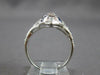 ANTIQUE ART DECO .55CT DIAMOND & AAA SAPPHIRE PLATINUM 3D ENGAGEMENT RING #27544