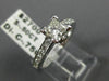 ESTATE 1.25CT ROUND & PRINCESS DIAMOND 14KT WHITE GOLD 3D ENGAGEMENT RING #22418