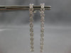 ESTATE 1.05CT DIAMOND 18K WHITE GOLD ROUND 2 ROW CHANDELIER FUN HANGING EARRINGS