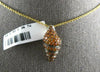 ESTATE 1.36CT AAA CITRINE 18KT YELLOW GOLD 3D CLASSIC SHELL FUN FLOATING PENDANT