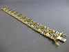 ESTATE LARGE & LONG 14KT 2 TONE GOLD 3D CLASSIC MATTE & SHINY FUN BRACELET