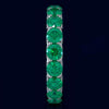 ESTATE 4.25CT AAA EMERALD 14KT WHITE GOLD 3D SHARED PRONG ETERNITY LOVE FUN RING