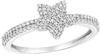 ESTATE .30CT DIAMOND 14KT WHITE GOLD 3D CLASSIC ROUND BUTTERFLY KITE FUN RING
