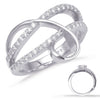 ESTATE .48CT DIAMOND 14KT WHITE GOLD 3D CLASSIC TWO ROW LOVE KNOT FUN RING