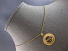 ANTIQUE 14KT YELLOW GOLD 3D HANDCRAFTED CIRCULAR CHAI FLOATING PENDANT #28081