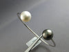 AAA TAHITIAN & AAA SOUTH SEA PEARL 14KT WHITE GOLD 3D FLEXIBLE BANGLE BRACELET