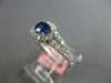 ESTATE .99CT DIAMOND & AAA SAPPHIRE 14KT WHITE GOLD 3D CLASSIC HALO LOVE RING
