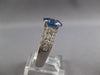 4.92CT DIAMOND & AAA CEYLON SAPPHIRE 14KT WHITE GOLD OVAL ENGAGEMENT RING #27221