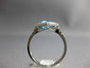 ESTATE 1.62CT DIAMOND & AAA BLUE TOPAZ 14KT WHITE GOLD GEOMETRICAL FILIGREE RING