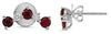 ESTATE .66CT DIAMOND & AAA RUBY 14KT WHITE GOLD CLASSIC V SHAPE CLIMBER EARRINGS