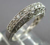 ESTATE .55CT DIAMOND 14KT WHITE GOLD 3D SEMI ETERNITY ANNIVERSARY RING #27560