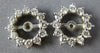 ESTATE 1.25CT DIAMOND 14KT WHITE GOLD 3D CLASSIC FLORAL EARRING JACKETS