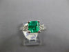 2.01CT DIAMOND & AAA EMERALD 14KT WHITE GOLD 3D PRINCESS SQUARE ENGAGEMENT RING