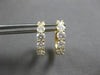 ESTATE 1.37CT DIAMOND 18KT YELLOW GOLD 3D CLASSIC 5 STONE HUGGIE FUN EARRINGS
