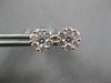 ESTATE 1.0CT DIAMOND 18KT ROSE GOLD 3D CLASSIC FLOWER INVISIBLE STUD EARRINGS