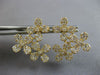LARGE 2.09CT DIAMOND 18KT YELLOW GOLD FLOWER 4 LEAF CLOVER STUD HANGING EARRINGS