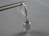 ESTATE 3.17CT DIAMOND & AAA AMETHYST 14KT WHITE GOLD LEVERBACK HANGING EARRINGS