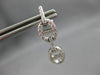 .68CT DIAMOND 18KT WHITE GOLD 3D CLASSIC DOUBLE LOVE KNOT FUN HANGING EARRINGS