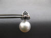 ESTATE LARGE 1.33CT AAA SAPPHIRE & SOUTH SEA PEARL 18KT WHITE GOLD FUN HANGING EARRINGS