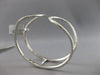 EXTRA LARGE 2.14CT DIAMOND 18KT WHITE GOLD DOUBLE TEAR DROP CUFF BANGLE BRACELET