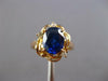 1.31CT DIAMOND & AAA SAPPHIRE 14KT YELLOW GOLD OVAL & ROUND FLOWER RING #27369