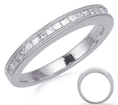 .4CT DIAMOND 14K WHITE GOLD PRINCESS CHANNEL INVISIBLE MILGRAIN ANNIVERSARY RING