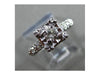 ANTIQUE .45CT DIAMOND 14KT WHITE GOLD FILIGREE FISHTAIL ENGAGEMENT RING #9103